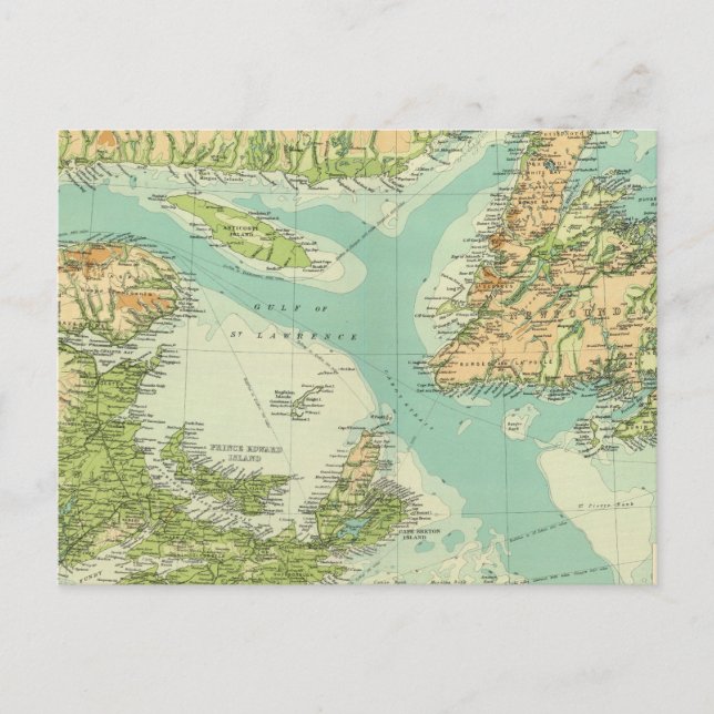 Carte Postale Provinces maritimes et Terre-Neuve (Devant)