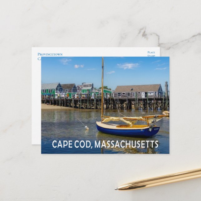 Carte Postale Provincetown MA Cap Cod Massachusetts (Devant/Arrière en situation)