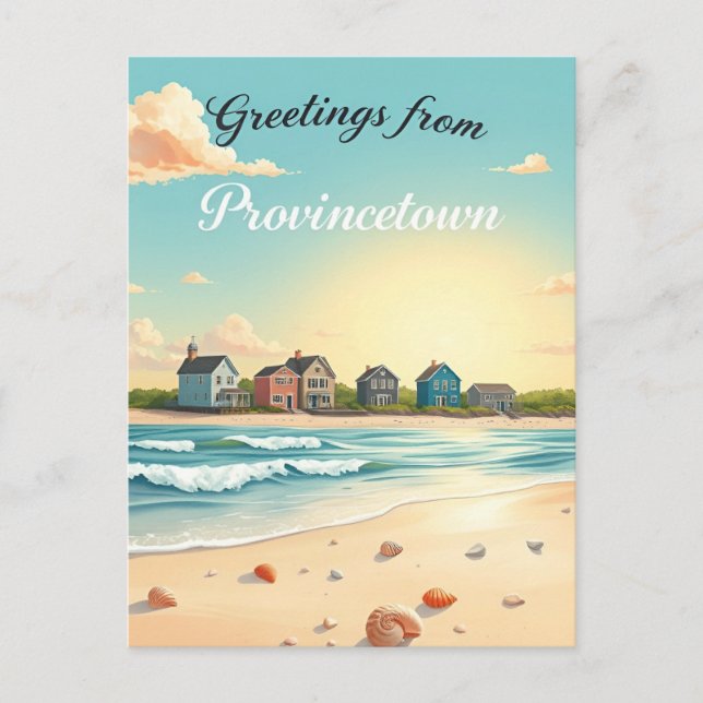 Carte Postale Provincetown, Massachusetts – Cape Cod Beaches (Devant)