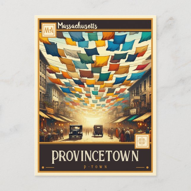 Carte Postale Provincetown, Massachusetts | VINTAGE (Devant)