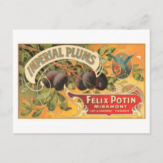 Carte Postale Prunes Impériales Felix Potin Miramont Caisse VInt