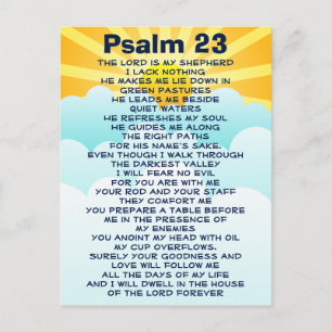 Carte postale Psalm 23