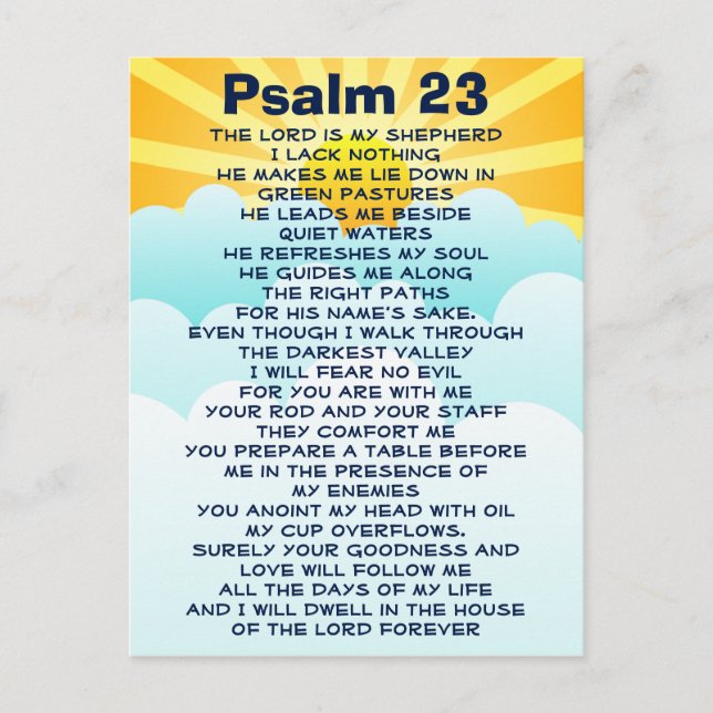Carte postale Psalm 23 (Devant)