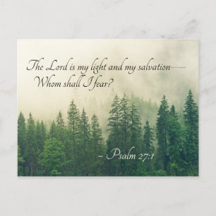 Carte Postale Psalm 27:1 The Lord is my light and my salvation—
