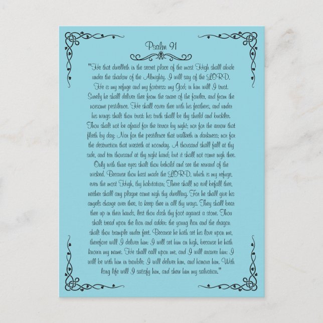 Carte postale Psalm 91 (Devant)