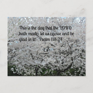 Carte Postale Psaume 118:24 This is the day that the Lord hath