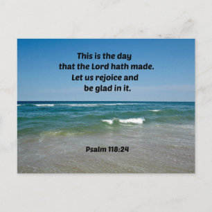 Carte Postale Psaume 118:24 This is the day that the Lord hath