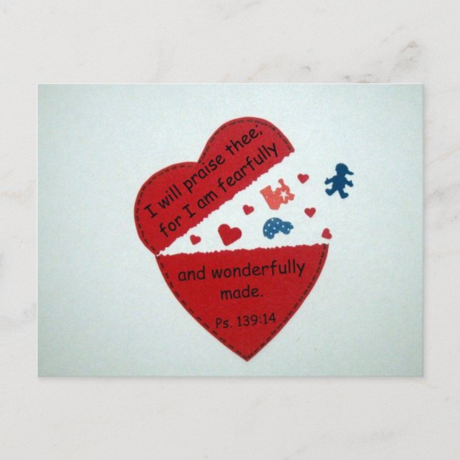 Carte Postale Psaume 139:14 (Devant)