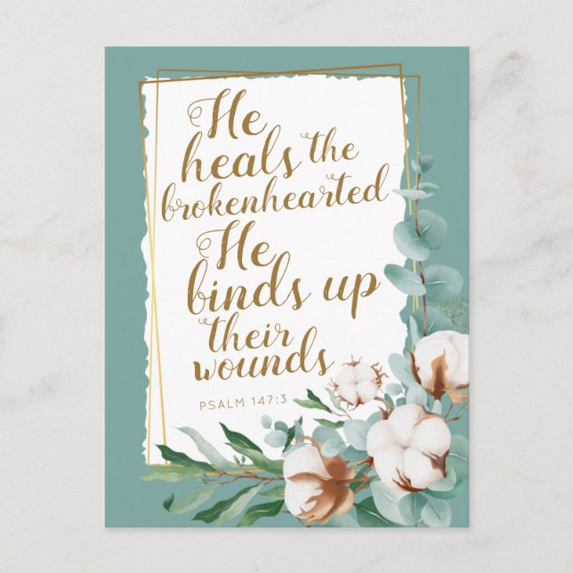 Carte Postale Psaume 147:3 Encouragement JW (Devant)