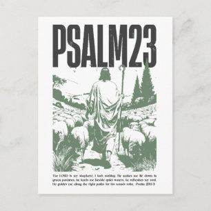 Carte Postale Psaume 23:1-3 « L'Éternel est mon berger »