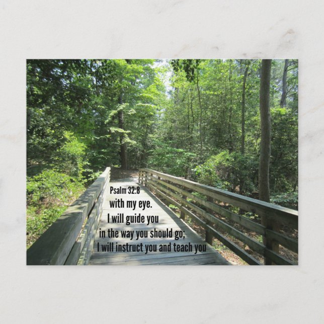 Carte Postale Psaume 32:8 Je vous instruirai et vous enseignerai (Devant)