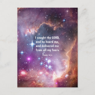 Carte Postale Psaume 34:4