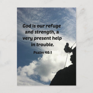 Carte Postale Psaume 46:1 God is our refuge and strength...