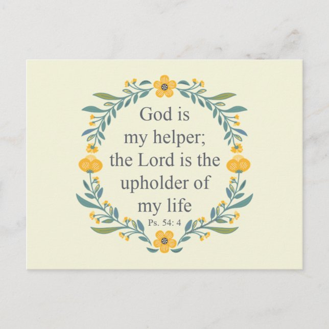 Carte Postale Psaume 54:4 (Devant)