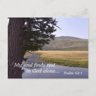 Carte Postale Psaume 62:1 My soul finds restants à God alone