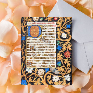 Carte Postale Psaume biblique 114 Manuscrit médiéval - Memento M