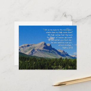 Carte Postale Psaumes 121:1-3 Inspirationnel