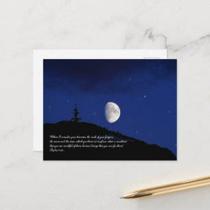 Carte Postale Psaumes 8:3,4 Écritures Inspiration