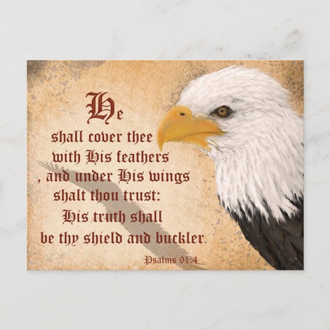Carte Postale Psaumes 91:4 (Devant)