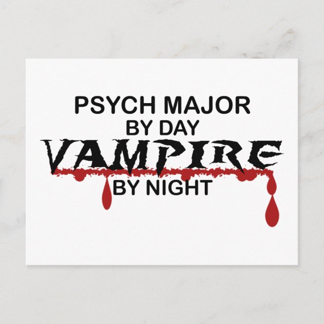 Carte Postale Psych Major Vampire par nuit (Devant)