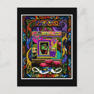 Carte Postale Psychedelic Frog Print With Bonus Monkey Pocket