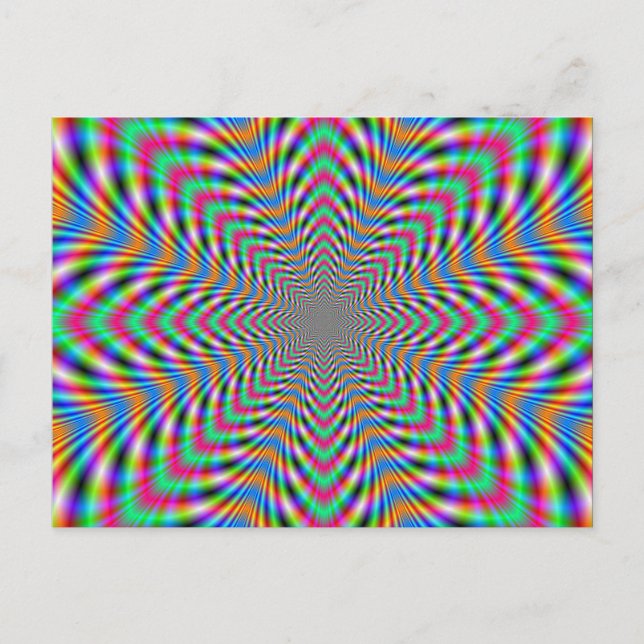 Carte postale psychédélique étoile (Devant)