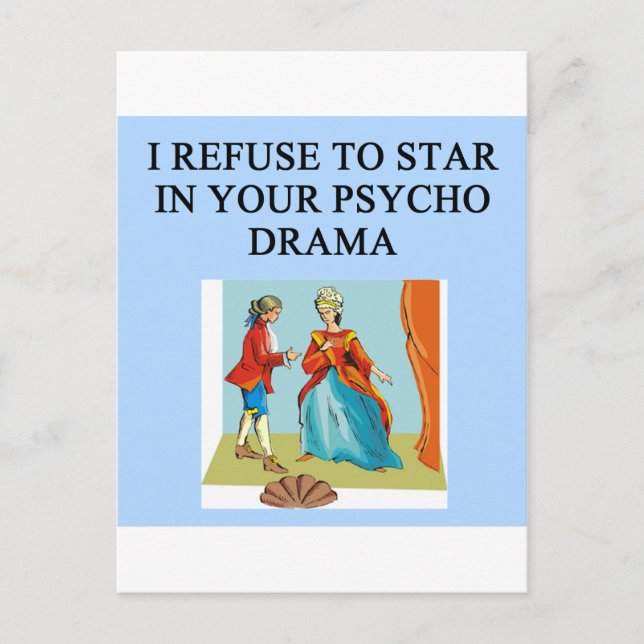 Carte Postale psycho drame queen (Devant)