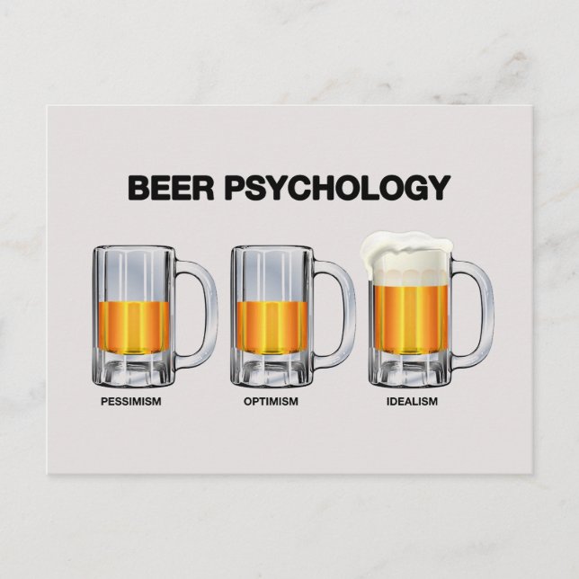 Carte Postale Psychologie de la bière (Devant)