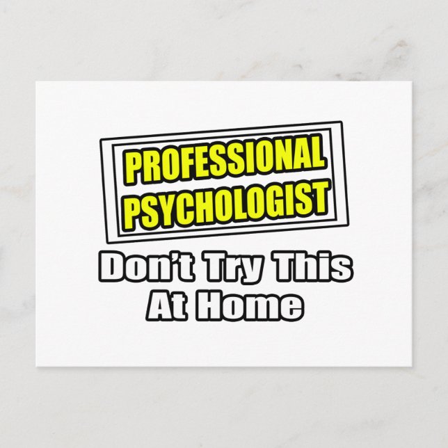 Carte Postale Psychologue Professionnel...Plaisanterie (Devant)