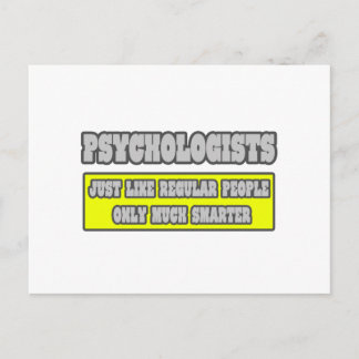Carte Postale Psychologues... beaucoup plus intelligents