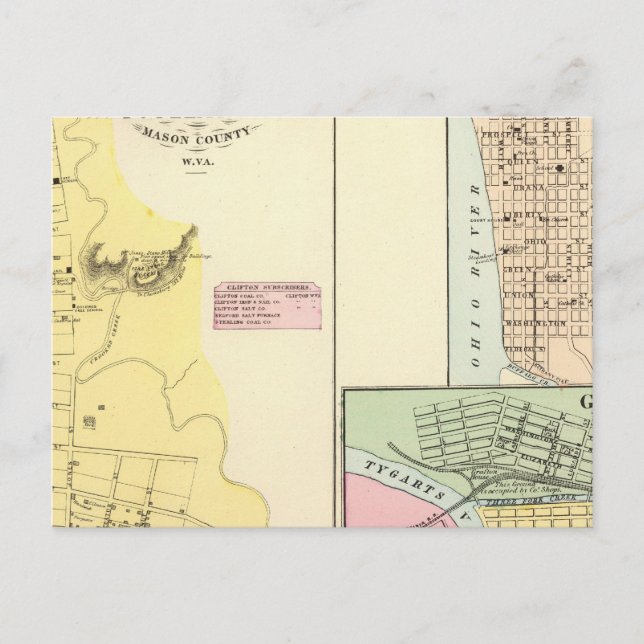 Carte Postale Pt Pleasant, Virginie Occidentale (Devant)