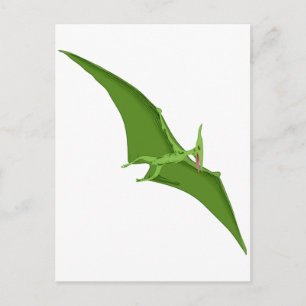Carte Postale Ptéodactyl vert volant