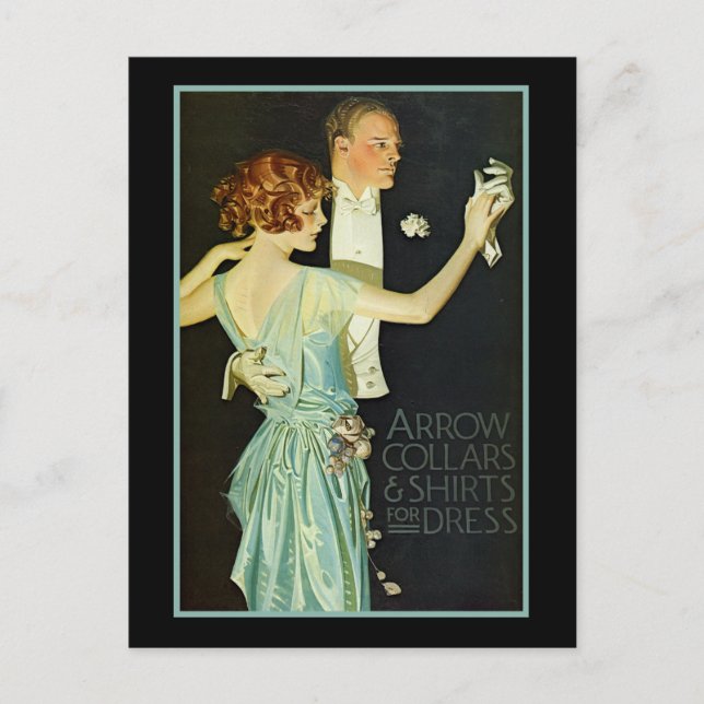 Carte Postale Pub de chemise Couple de danse (Devant)