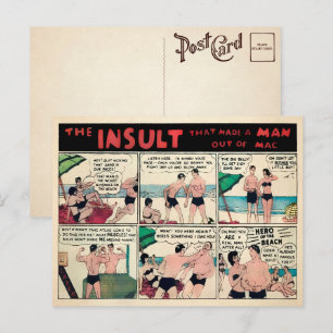 Carte postale publicitaire de muscle vintage