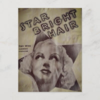 Carte postale publicitaire rétro Star Bright Hair