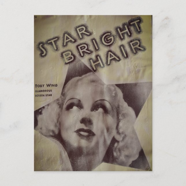 Carte postale publicitaire rétro Star Bright Hair (Devant)
