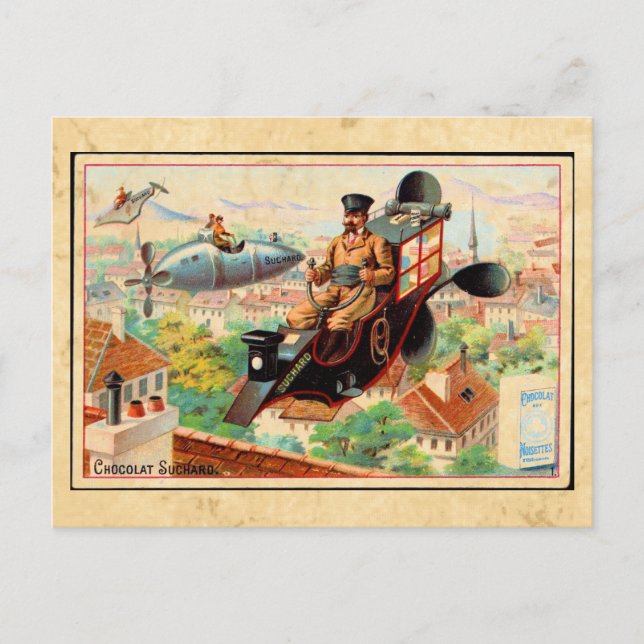 Carte postale publicitaire Steampunk vintage (Devant)