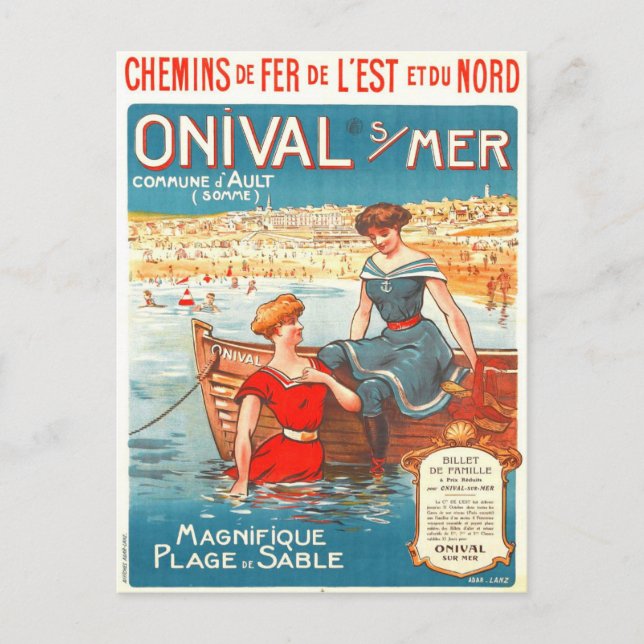 Carte postale publicitaire Vintage voyage (Devant)