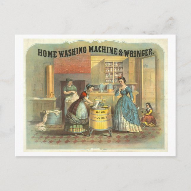 Carte Postale Publicité ancienne : machine à laver victorienne (Devant)