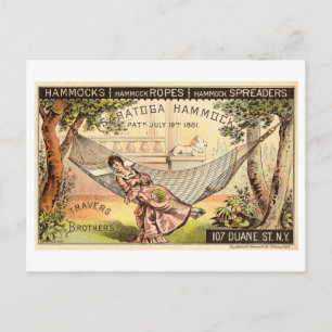 Carte Postale Publicité ancienne pour hamac Travers Brothers