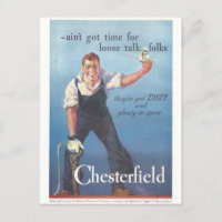 Publicité Chesterfield Cigarettes vintage
