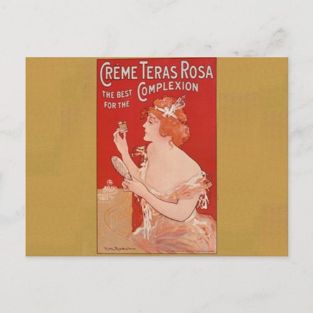 Carte Postale Publicité de beauté vintage (Devant)