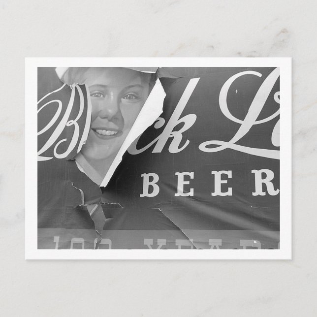 Carte Postale Publicité de bière, Panneau, Peeling, 1941 (Devant)