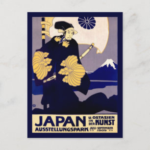 Carte Postale Publicité de voyage japonaise vintage
