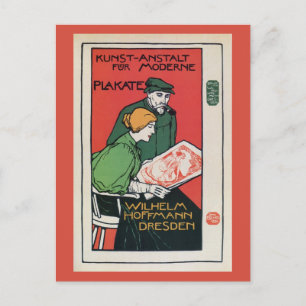 Carte Postale Publicité d'imprimantes d'affiches allemandes vint