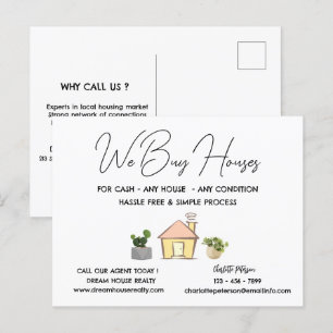 Carte Postale Publicité immobilière personnalisée pour l'achat d