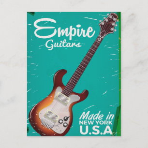 Carte Postale Publicité pour guitare électronique vintage