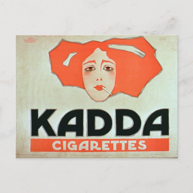 Carte Postale Publicité pour 'Kadda Cigarettes' (litho couleur (Devant)