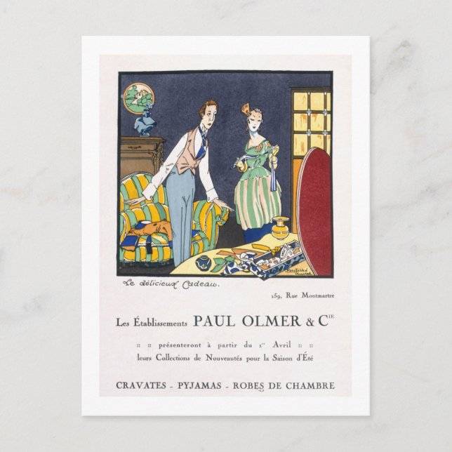 Carte Postale Publicité pour la collection d'été de Paul Olmer, (Devant)