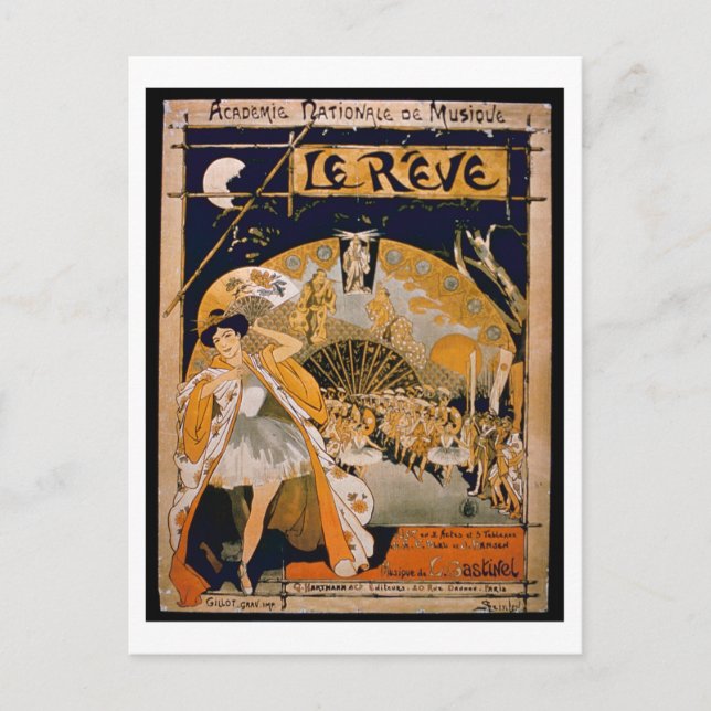 Carte Postale Publicité pour la comédie musicale "The Dream", au (Devant)